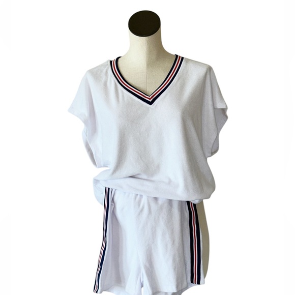 NWOT Free People Movement X Free People Towel Terry Tunic Shorts Set In White - Picture 8 of 10